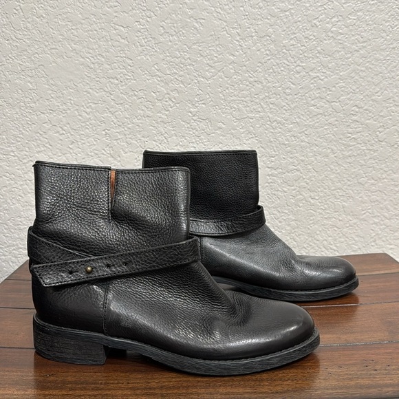 Madewelll The Biker Lowrider Black Leather Moto Boots Size 6 - Picture 2 of 8